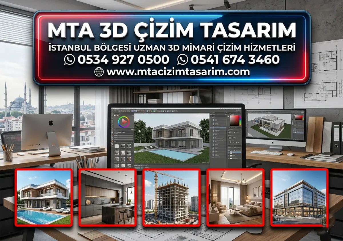 İSTANBUL BÖLGESİ UZMAN 3D MİMARİ ÇİZİM HİZMETLERİ